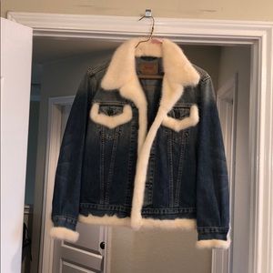 Levi’s denim jacket with mink